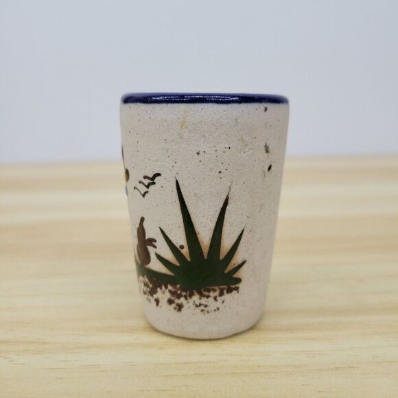 Vintage Tonala Mexico Pottery Shot Glass - Picture 10 of 12